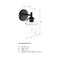 Designers Fountain Summer Jazz 5.5 in. 1-Light Matte Black Wall Sconce Light with Clear Glass Shade for Bathrooms D310M-WS-MB - alternate 6